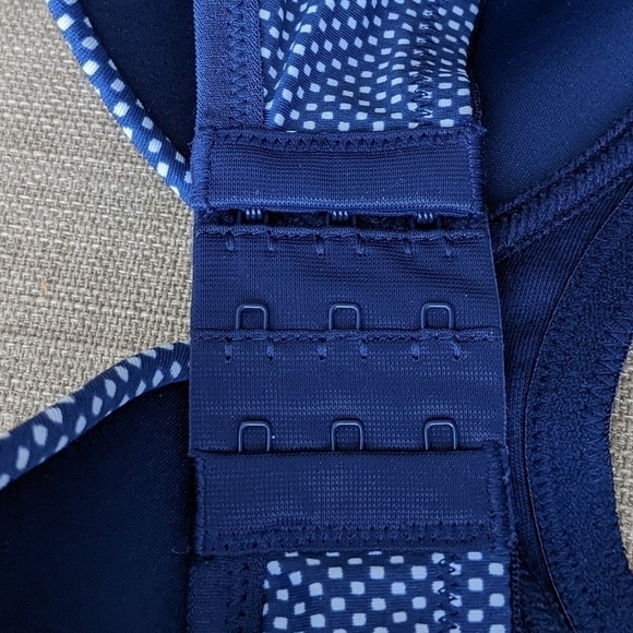 Warner's t-shirt bra navy blue polkadot 36C c061 - Picture 8 of 8